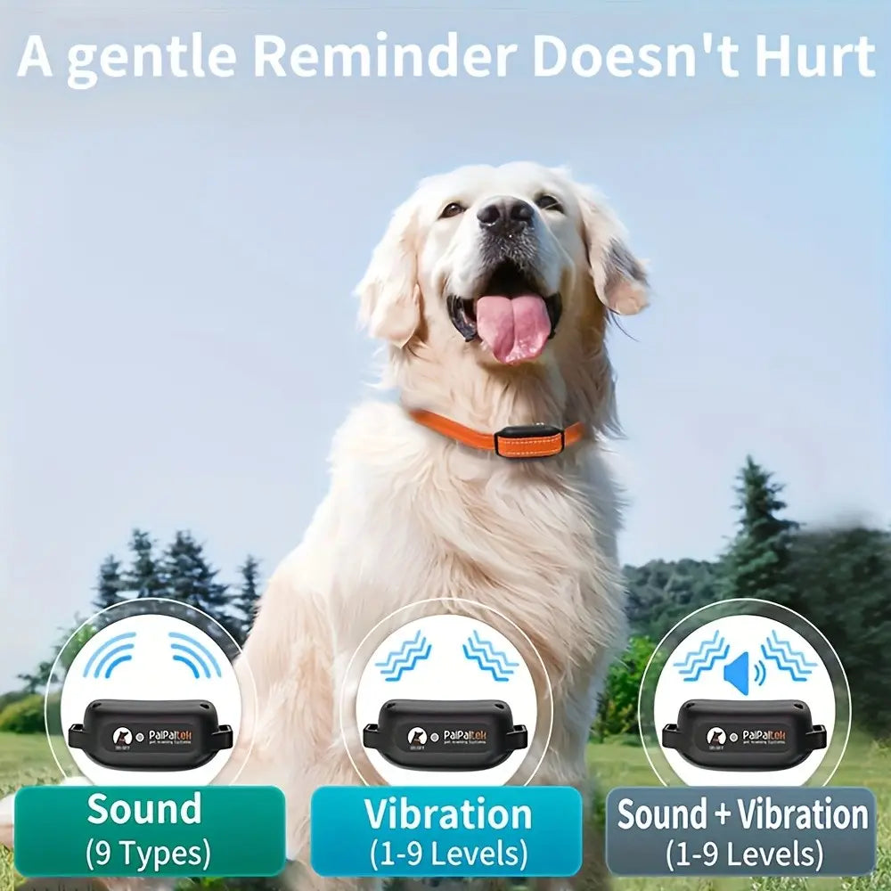 Ultimate Range Dog Training Collar for 2 Dogs - 3300 Ft Remote Control Bark Collar with 3 Training Modes, USB Rechargeable & Adjustable Nylon Strap for All Breeds